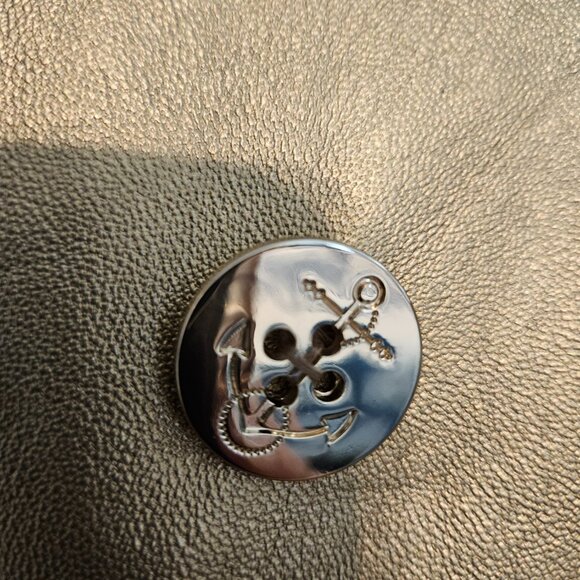 NWT Lauren Ralph Lauren Women's Metallic Leather Peacoat Size 16 - Picture 4 of 14